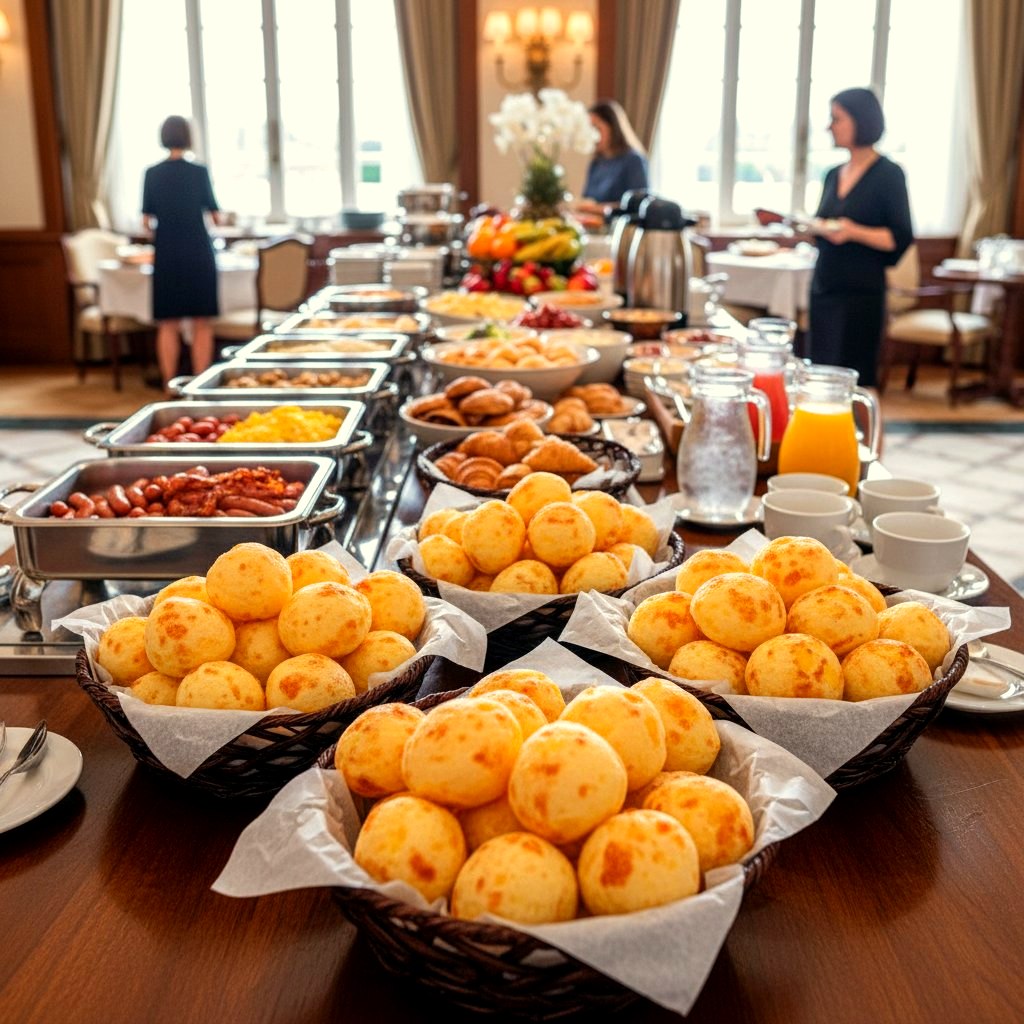 Buffet de hotel premium com pães de queijo Idealpan
